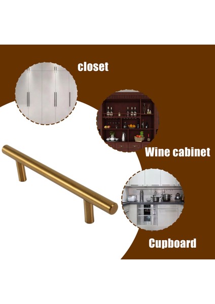 8 Adet Altın Gümüş Kolları Donanım Paslanmaz Çelik Çekmece Çeker, Mutfak Banyo Mobilyaları Için Dolap Kapı Kolları (Yurt Dışından) fiyatları