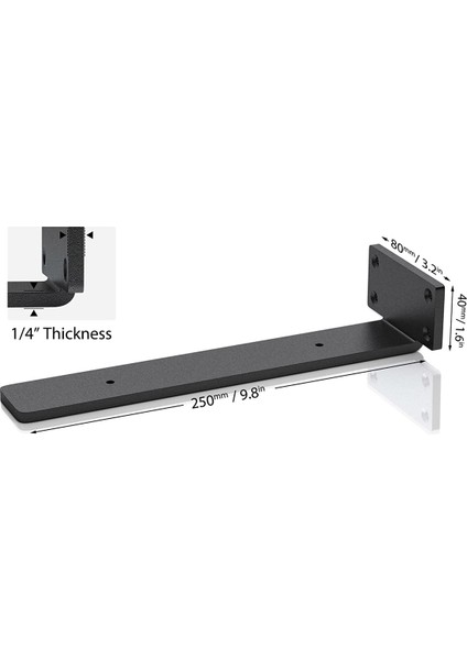 Görev Raf Destekleri, 2 Paket Yüzer Raf Destekleri, Modern Demir Kaplamalı Rustik Endüstriyel Raf Destekleri 10 Inç (Yurt Dışından) indirimleri