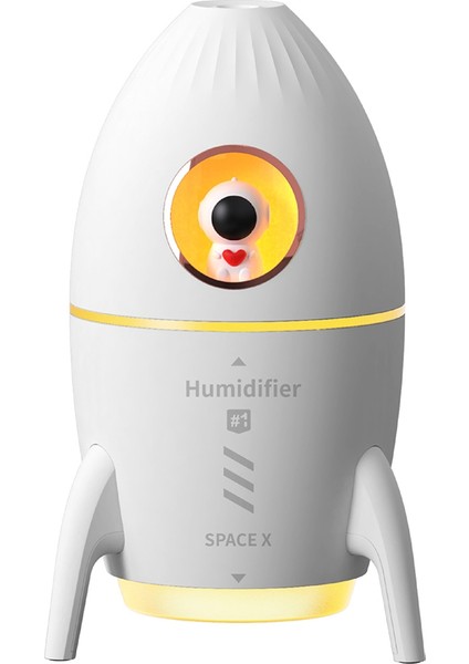 350ml Astronot Nemlendirici Sprey Masaüstü Ev Yatak Odası Mini Aromaterapi Makinesi Usb Şarj Arıtma, Beyaz (Yurt Dışından)