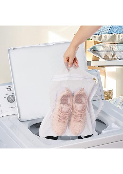3 Adet Spor Ayakkabı Yıkama Ve Kurutma Makinesi Için Net Çanta, Bal Penye Makinesi Fermuarlı Ve Ayakkabı Için Askılı Örgü Çanta, Çamaşır Yeniden Kullanılmış Çanta Aracı (Yurt Dışından)