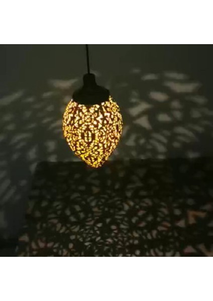 Güneş Enerjili Led Fas Asılı Fener Retro Fas Desen Projeksiyon Lambası Açık Bahçe Dekor Peri Işık Kiti (Yurt Dışından) indirimleri