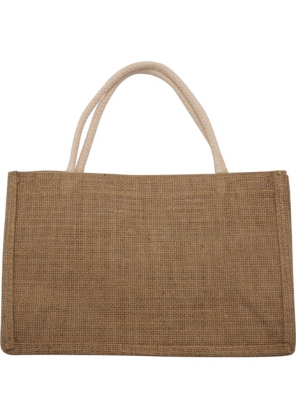 Çuval Bezi Tote Yeniden Kullanılabilir Bakkal Çanta Saplı Kadın Alışveriş Çantası Dıy Çevre Dostu Alışveriş Çantası, L (Yurt Dışından)