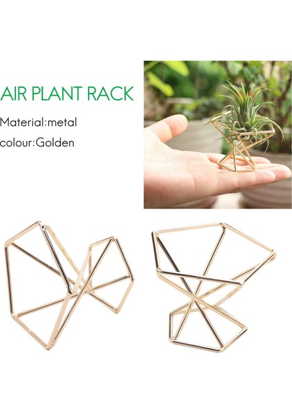 3 Adet Geometrik Hava Tesisi Tutucu Airplants Raf Metal Bitkiler Standı Ekici Raflar Himmeli Dekor Tillandsia Konteynerler (Yurt Dışından)