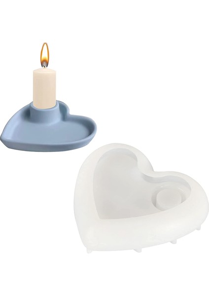 Silikon Şekil Mumluk Kalp Şeklinde Silikon Şekiller Şamdan Tepsi Takı Organizatör Için Epoksi Reçine (Yurt Dışından) fiyatları