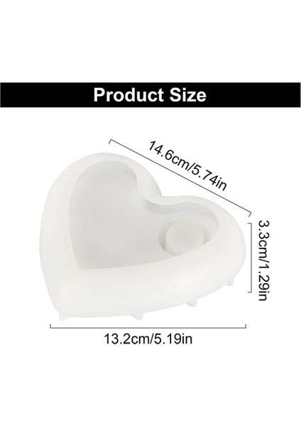 Silikon Şekil Mumluk Kalp Şeklinde Silikon Şekiller Şamdan Tepsi Takı Organizatör Için Epoksi Reçine (Yurt Dışından) modelleri