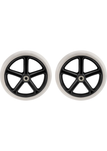 2 Adet 200mm (8 Inç) Kauçuk Küçük Iz Bırakmayan Tekerlekli Sandalye Tekerleği Aksesuarları Pp Kauçuk Sandalye Sarhoş Tekerlek Rulo (Yurt Dışından)