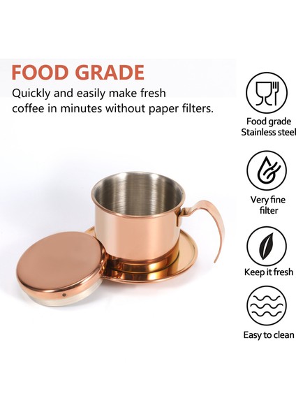 Paslanmaz Çelik Vietnamca Kahve Filtresi Tek Fincan Vietnam El Punch Pot Damlama Filtresi Cezve Vietnamca Cezve Damla Filtre Fincan Aile Dış Mekan Kullanımı (Yurt Dışından) modelleri