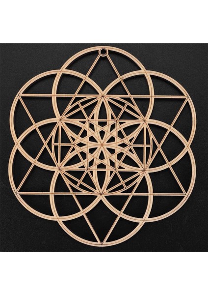 8 Paket 14 Cm Ahşap Duvar Burcu Çiçek Yaşam Şekli Coaster Ahşap Duvar Sanatı Dıy Coaster Geometri (Yurt Dışından)