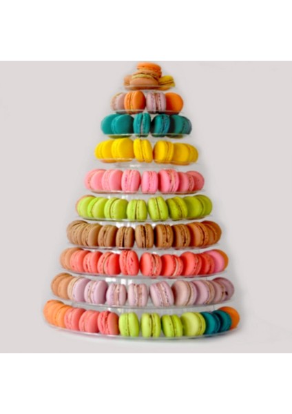 10 Katlı Macaron Kulesi Acıbadem Kurabiyesi Ekran Standı Bebek Duş Doğum Günü Partisi Kek Dekorasyon Malzemeleri Düğün Dekorasyon Şeffaf (Yurt Dışından)