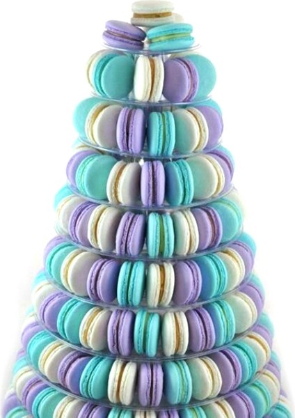 10 Katlı Macaron Kulesi Acıbadem Kurabiyesi Ekran Standı Bebek Duş Doğum Günü Partisi Kek Dekorasyon Malzemeleri Düğün Dekorasyon Şeffaf (Yurt Dışından)