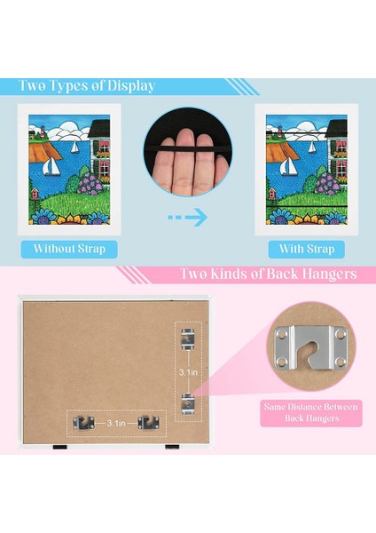 Çocuk Sanat Çerçeveleri, Önden Açılan Çocuk Sanat Eseri Çerçeveleri Değiştirilebilir, A4 Kağıt Için Sanat Eseri Sergileme Depolama Çerçevesi - 2pcs Beyaz (Yurt Dışından)