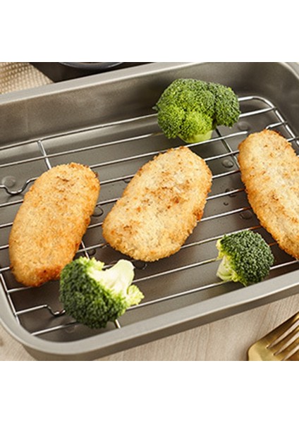 Çıkarılabilir Soğutma Raflı Fırın Tepsisi Fırın Için Kullanılan Fırın Tavası Sac Yapışkansız Fırın Tepsisi Ekmek Barbekü Örgü Rafı Yağ Filtresi Rafı S (Yurt Dışından) modelleri