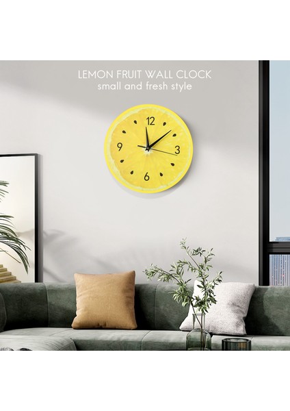 Limon Meyve Duvar Saati Saatleri Ev Dekor Oturma Odası Saati Tropikal Meyve Duvar Sanatı Saati (Yurt Dışından) fiyatları