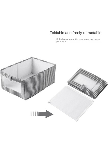 Pencereli Kumaş Saklama Kovaları, Katlanabilir Raf Dolap Düzenleyicileri, Çekmece Düzenleyicileri 2'Li Paket Beyaz (Yurt Dışından) fiyatları