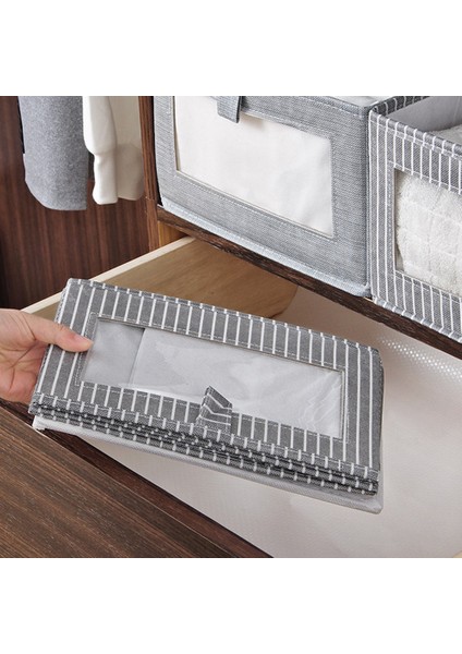 Pencereli Kumaş Saklama Kovaları, Katlanabilir Raf Dolap Düzenleyicileri, Çekmece Düzenleyicileri 2'Li Paket Beyaz (Yurt Dışından) modelleri