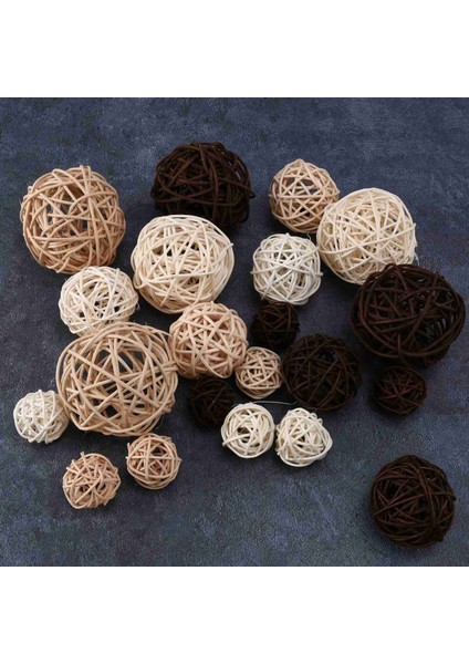 21 Adet/Grup Karışık 3 Renk Rattan Topları Düğün Parti Için Vazo Dolguları, Çeşitli Üç Boyut (3 Cm/5 Cm/7 Cm) (Yurt Dışından) fırsatları