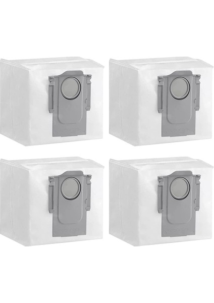 Q5+ S7 Maxv Ultra Robot Süpürge Için Toz Torbası, 3l Kapasiteli Akü Torbası Uyumlu(4pcs) (Yurt Dışından)
