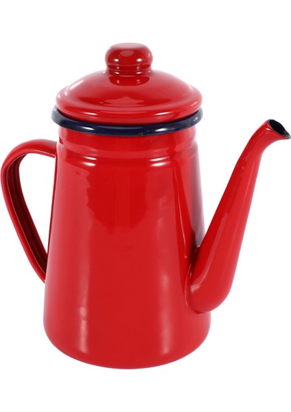 1.1l Emaye Cezve El Çaydanlık Indüksiyon Ocak Gaz Sobası Evrensel Kırmızı (Yurt Dışından) fırsatları