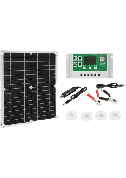 12w Güneş Paneli Kiti 50a 12v Pil Şarj Cihazı Denetleyicili Karavan Tekne (Yurt Dışından)