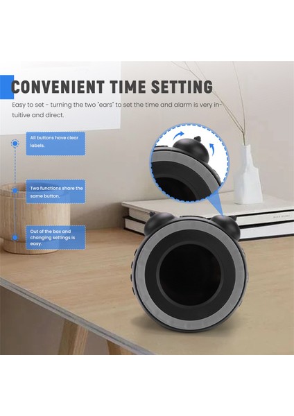 Yatak Sallayıcılı Yüksek Sesli Çift Çalar Saat, Ağır Uyuyanlar Veya Işitme Engelliler Için Titreşimli Çalar Saat, Usb Şarj Bağlantı Noktası (Yurt Dışından)