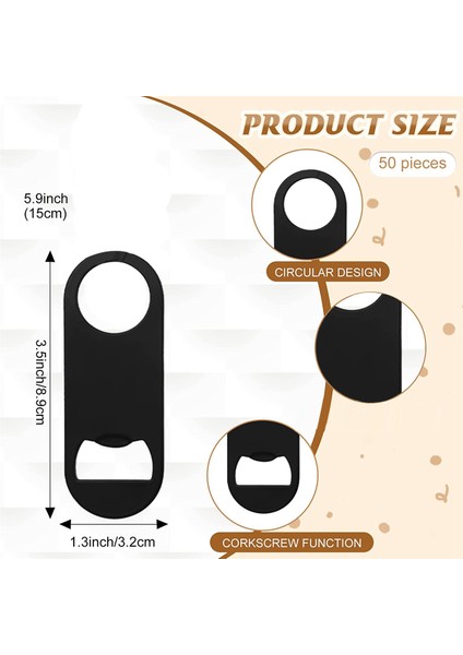 50 Adet Paslanmaz Çelik Düz Şişe Açacağı Barmen Mutfak Bar Restoran Aracı, 3.5x1.3 Inç (Yurt Dışından) fiyatları