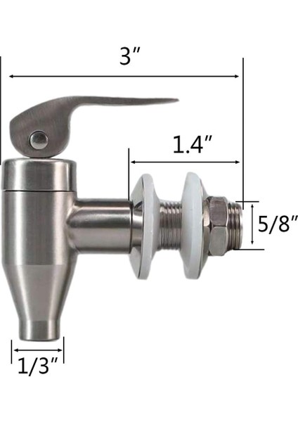 Paslanmaz Çelik Içecek Su Içecek Dispenseri Dayanıklı Yedek Itme Tarzı Musluk Musluk, 2 Paket (Yurt Dışından) fiyatları
