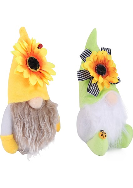 2 Pcs Ayçiçeği Gnome Yaz Cüceleri Ayçiçeği Gnome Süsler Ayçiçeği Dekoru (Yurt Dışından)