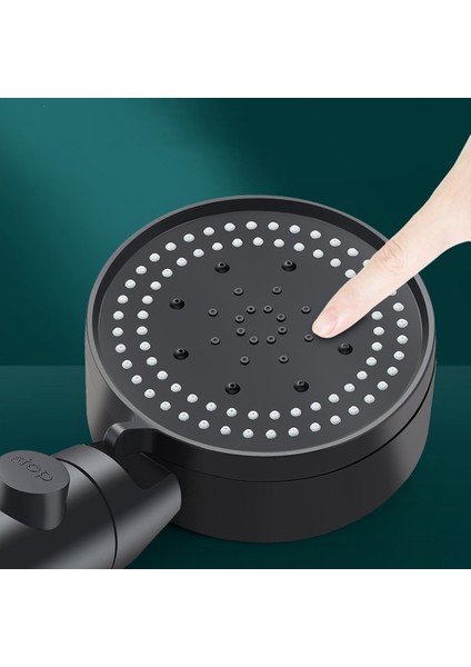 Beş Hızlı Çok Fonksiyonlu Su Püskürtme Süper Süper Şarjlı Duş Duş Başlığı Siyah Gümüş Duş Başlığı Tek Kafa (Yurt Dışından) modelleri