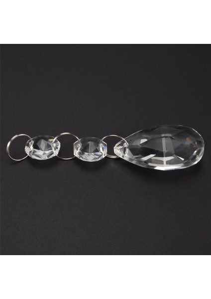 24 Adet Avize Kristal Prizmalar Kolye Seti 38 Mm Temizle Gözyaşı Icicle Avize Kristalleri Parçaları Yedek Kristaller (Yurt Dışından)