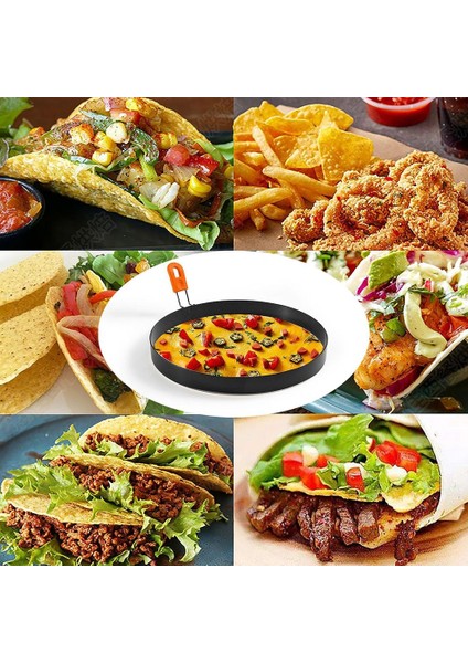 8 Inç Gözleme Halkası Paslanmaz Çelik Omlet Yüzük Silikon Yalıtımlı Saplı Yuvarlak Yumurta Halkaları Yağ Fırçalı (Yurt Dışından) fırsatları