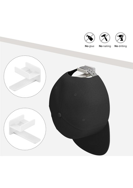 Duvar Ve Kapı Için Yapışkanlı Şapka Askısı Teşhir Kancaları (12 Paket) Beyzbol Şapkası Tutacağı, Dolap Ve Saklama Düzenleyici (Beyaz) (Yurt Dışından)