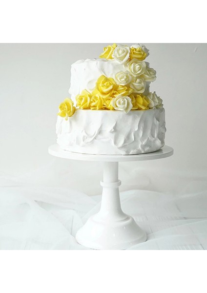 Metal Demir Kek Standı Yuvarlak Kaide Tatlı Tutucu Cupcake Vitrin Bakeware Beyaz Düğün Parti Dekorasyon (Yurt Dışından) fiyatları