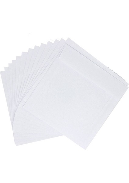 Cd Dvd Kılıfları, Dvd Cd Medya Kağıdı Zarf Kollu Şeffaf Pencereli Kapatma Kapaklı Beyaz, 100'Lü Paket (Yurt Dışından)