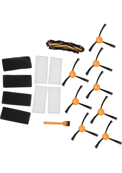 8 Fırça + 4 Hepa Filtre + 1 Ana Fırça Deebot N79 N79s Robotik Süpürge, Yan Fırçalar, Filtre, Ana Fırçalar Aksesuarları Değiştirme Parça Seti (Yurt Dışından)