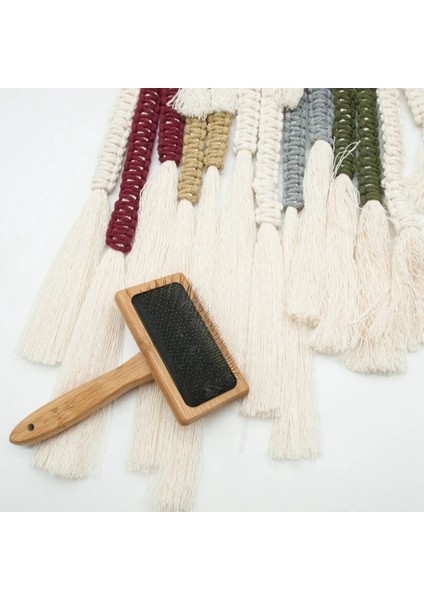 Halı Fırçası Makrome Halı Goblen Dokuma Pamuk Halat Dokuma Tarak Pet Dematting Açık Düğüm Tarak Tarak Araçları A (Yurt Dışından) fiyatları