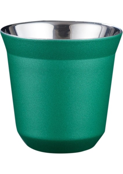 Kahve Fincanı Kapsül Şekli Kahve Kupaları Için 80ml Çift Duvar Paslanmaz Çelik Espresso Fincan Yalıtım, B (Yurt Dışından)