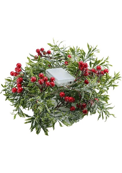 Metre 20 Led Dize Işık Açık Noel Çam Yaprakları Berry Işık Led Bakır Tel Peri Çelenk Veranda Süslemeleri Lamba (Yurt Dışından)