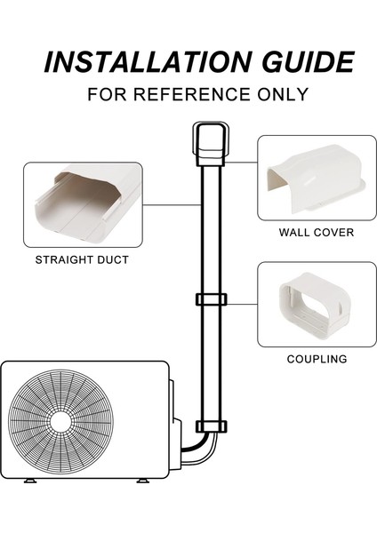 Ac Hat Kapak Kiti, Mini Split Klimalar Ve Isı Pompaları Için Dekoratif Pvc Boru Kapak Kiti (Yurt Dışından)