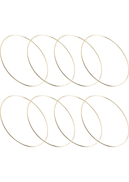 8 Paket 10 Inç Altın Dream Catcher Metal Yüzükler Çiçek Çemberler Çelenk Makrome Yaptıkları Yüzük (Yurt Dışından)