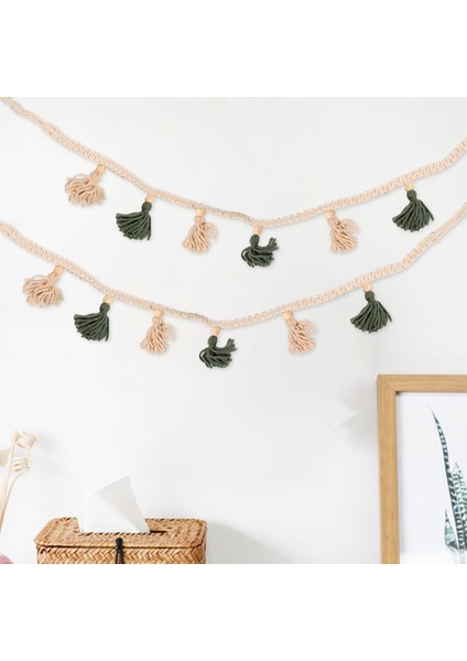 3 Parça Bohemian Makrome Dokuma Pamuk Garland Zemin Dekoratif Duvar Asma Ev Kreş Için (Yurt Dışından) fırsatları