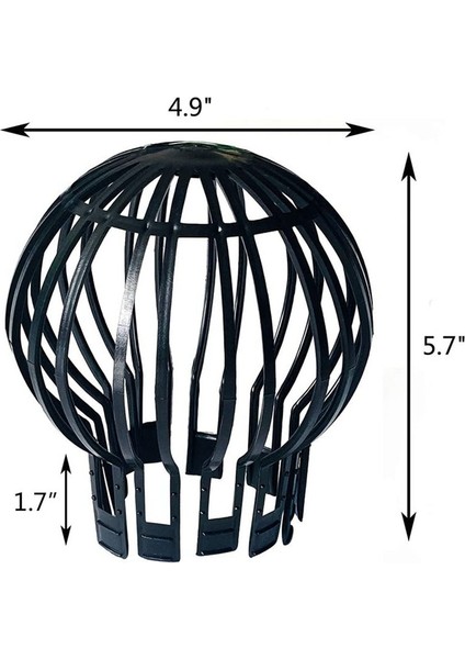 Iniş Borusu Filtresi Plastik Çatı Oluk Balon Koruma Filtreleri Çoğu Ev Iniş Boruları Bahçe Koruyucu Kapak 1 Adet (Yurt Dışından)