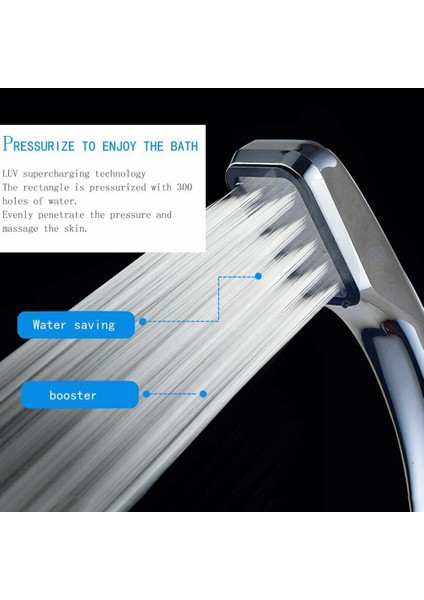 300 Delik Yüksek Basınçlı Yağış Duş Başlığı El Su Tasarruflu Banyo Püskürtücü Delik Duş Seti (Yurt Dışından) indirimleri