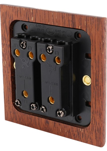 86 Tipi Masif Ahşap Panel Anahtarı Duvar Lambası Retro Pirinç Geçiş Anahtarı Ahşap Tahıl Elektrik Anahtar Priz 2- Anahtarı (Yurt Dışından)