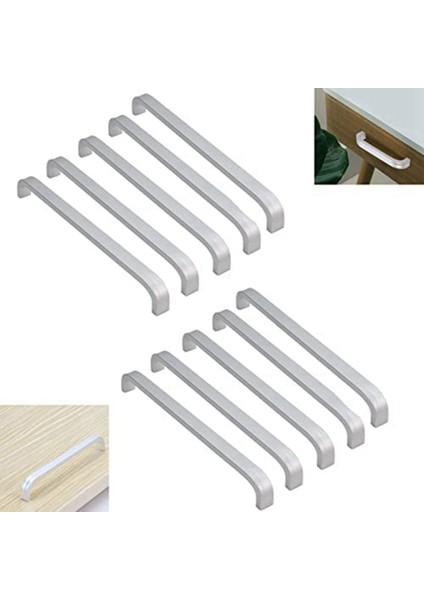 10'Lu Paket Paslanmaz Çelik Dolap 128mm Sert Aşınma Düğmelerini Çeker (Yurt Dışından) fiyatları