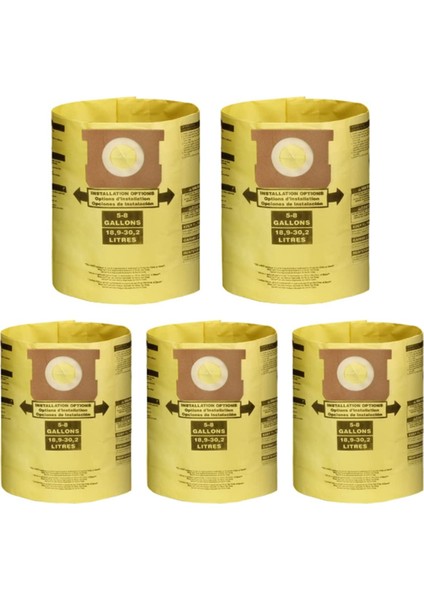 5-8 Galonluk Mağaza Elektrikli Süpürgeleri Için 5 Paket Vakumlu Toz Filtre Torbası, 90661 906-61 9066100 90671 9067100, Vb (Yurt Dışından)