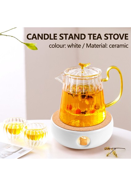 Mini Taşınabilir Seramik Çaydanlık Tutucu Tabanı Çaydanlık Isıtıcı Yalıtım Tabanı Kahve Su Isıtıcı Mumluk Çay Aksesuarları (Yurt Dışından)