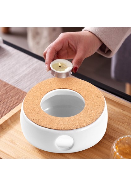 Mini Taşınabilir Seramik Çaydanlık Tutucu Tabanı Çaydanlık Isıtıcı Yalıtım Tabanı Kahve Su Isıtıcı Mumluk Çay Aksesuarları (Yurt Dışından)