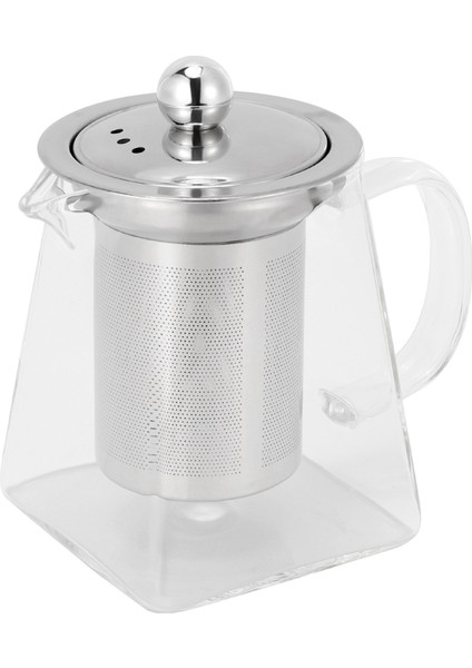 Kalınlaşmış Cam Çaydanlık Isıya Dayanıklı Çiçek Çay Potu Kabarcık Çay Potu Paslanmaz Çelik Filtre Çaydanlık Kare Pot Seti 350 Ml (Yurt Dışından)