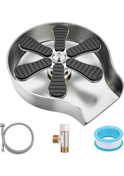 Mutfak Lavabo Cam Durulayıcı, Musluk Cam Durulayıcı Paslanmaz Çelik Lavabo Bardak Yıkama Biberon Yıkama Bardak (Yurt Dışından)