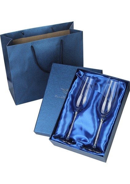 2 Adet Düğün Gözlük Kişiselleştirilmiş Şampanya Kristal Parti Hediye Kızartma Cam Kadeh (Yurt Dışından)